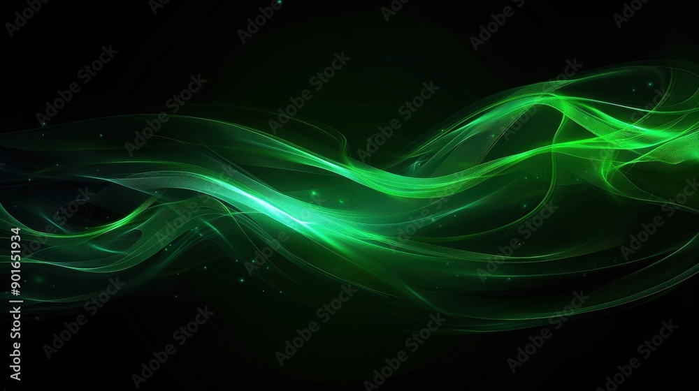 Naklejka premium Abstract Green Lights