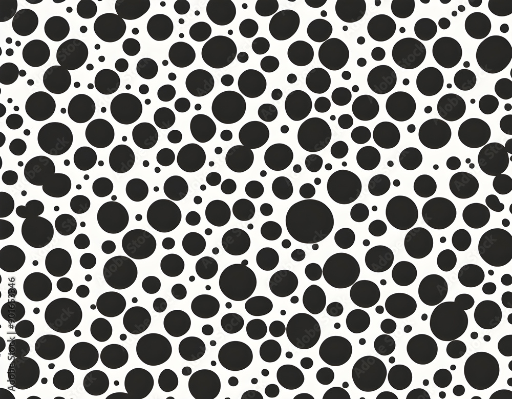 Classic polka dot harmony Seamless vector pattern, small  circles on a white backdrop. 