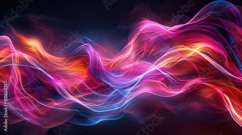 Fluid dynamics with colorful motion trails