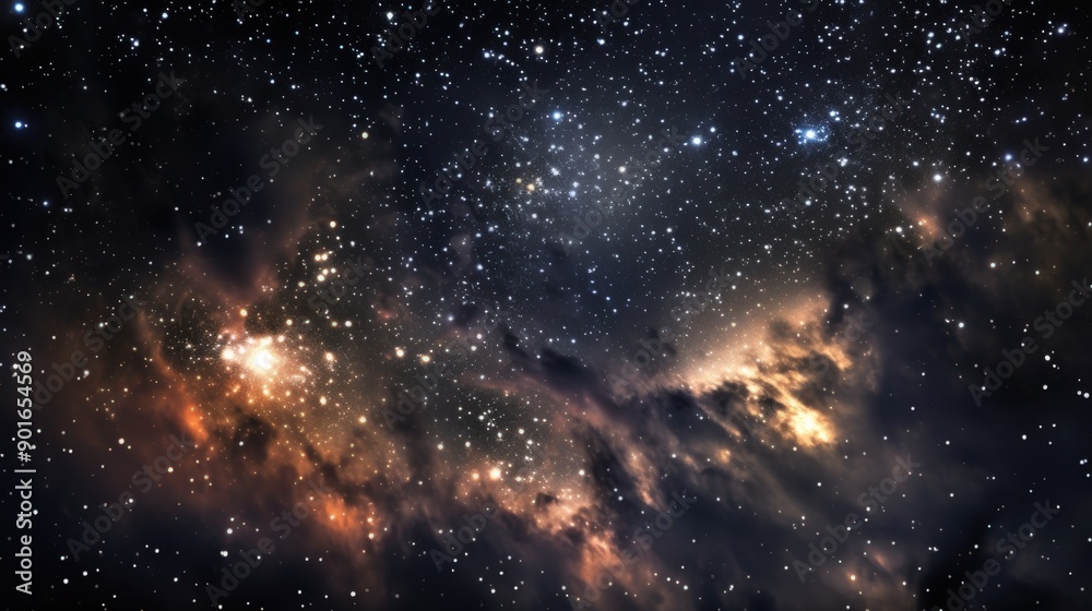 Fototapeta premium Cosmic Nebula - A Stellar Tapestry