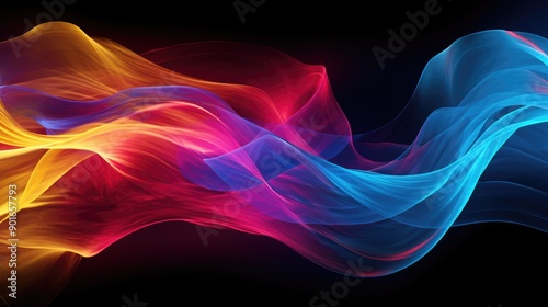 Fluid dynamics with colorful motion trails