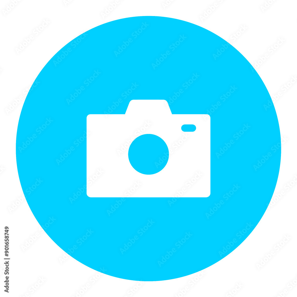 Camera round icon with simple and modern design Camera round icon with simple and modern design