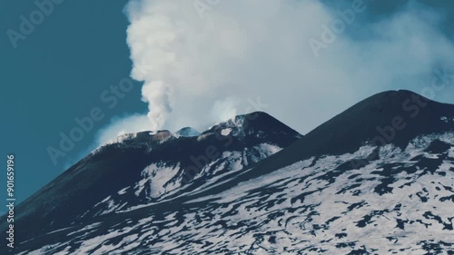 Etna Volcano Producing Smoke Rings, Sicily