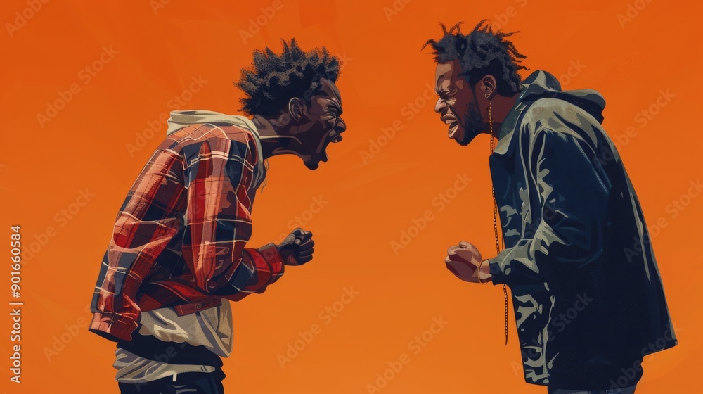 Fototapeta premium Two Men in an Argument
