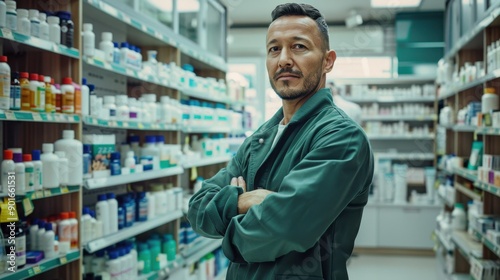 Wallpaper Mural The pharmacist in the pharmacy Torontodigital.ca