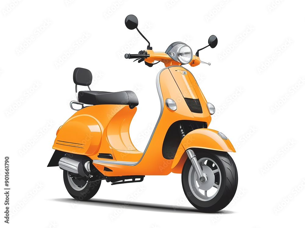 Transparent background vector of an orange scooter silhouette. Transparent background vector of an orange scooter silhouette.