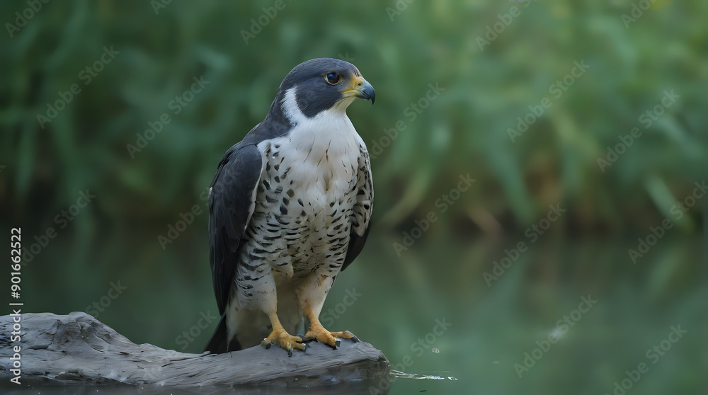 a bird that is sitting on a rock by the water a bird that is sitting on a rock by the water