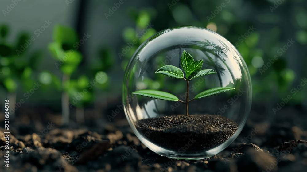 Seedling Protected by Glass Bubble
Seedling Protected by Glass Bubble