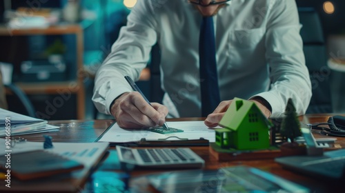 The man signing a document photo