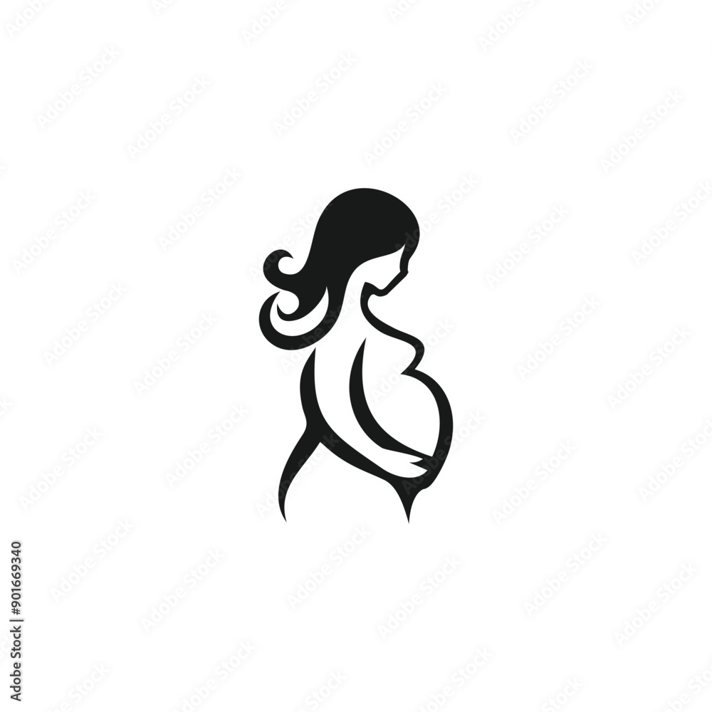 Pregnancy logo design vector icon with creative idea template Pregnancy logo design vector icon with creative idea template