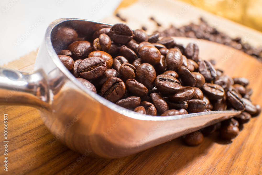 coffee beans in the spoon coffee beans in the spoon