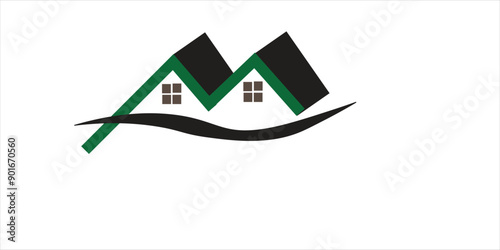 Collection set mockup roof with tile pattern isolated on white background with clipping path