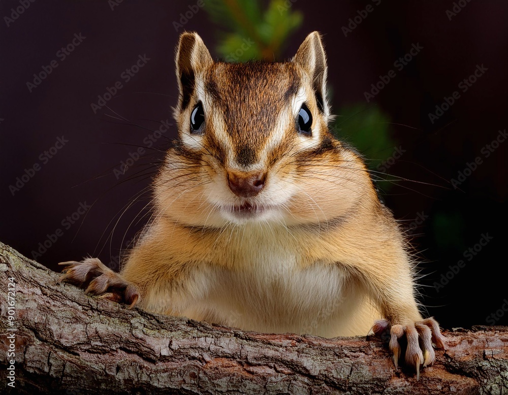 Obraz premium Chipmunk Perched in Tree