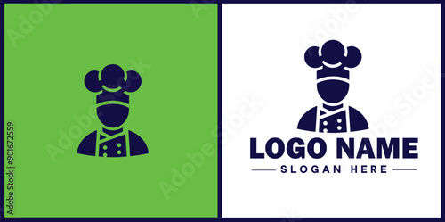 Cooking school icon Culinary academy Cooking institute Culinary school flat logo sign symbol editable vector