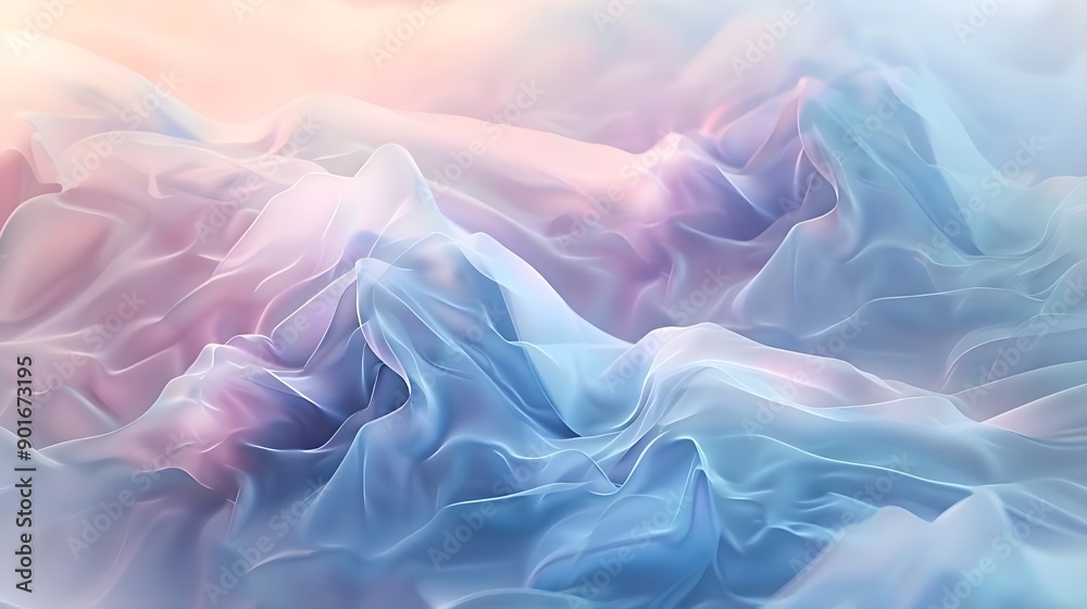 Fototapeta premium Soft Pastel Fabric Waves