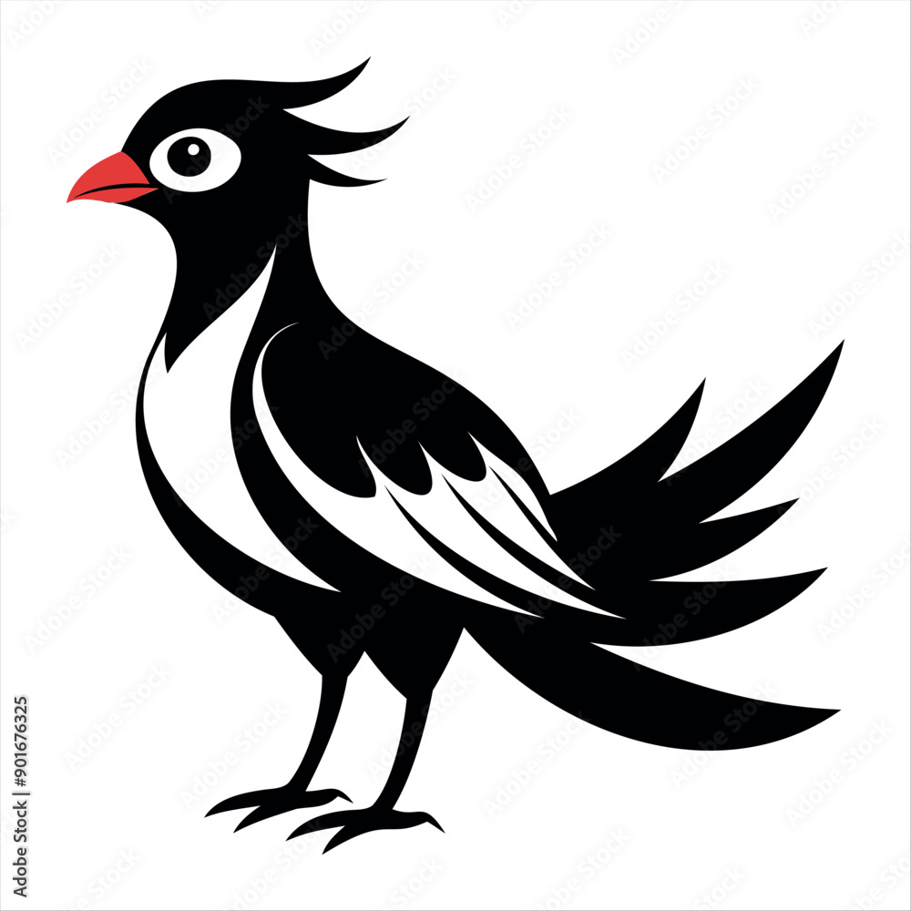Fototapeta premium Vector Illustration Silhouette Beautiful Birds collection isolated on a white background