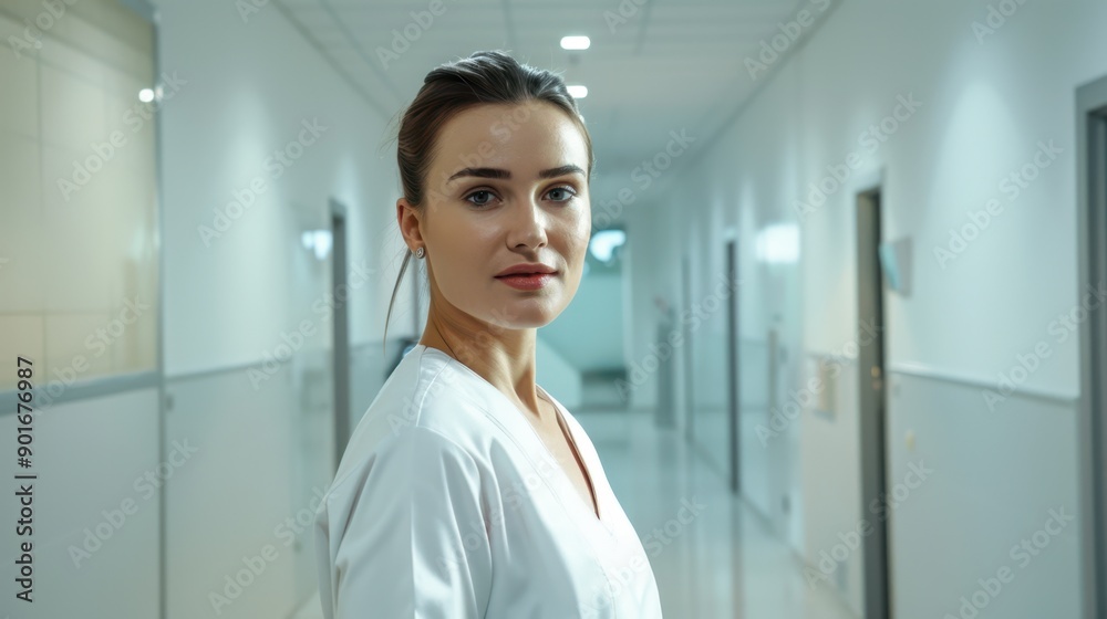 The confident female doctor The confident female doctor