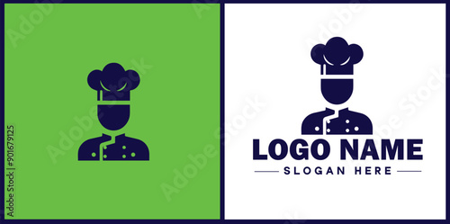 Cooking school icon Culinary academy Cooking institute Culinary school flat logo sign symbol editable vector