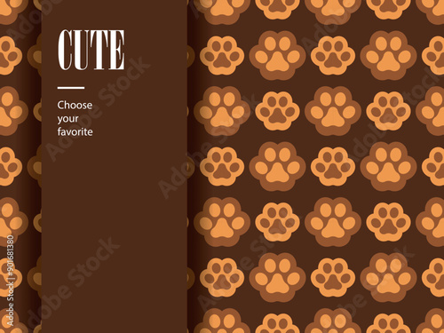 pet shop seamless animal dog cute footprint icon wild wallpaper pattern paws ornament silhouette art