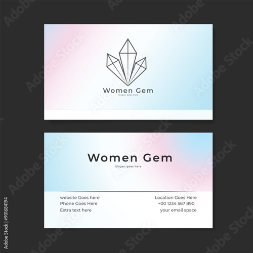 gradient jewelry business card