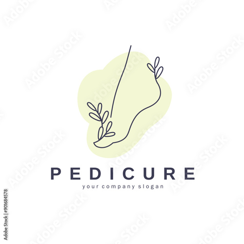 Pedicure vector logo design temlate.