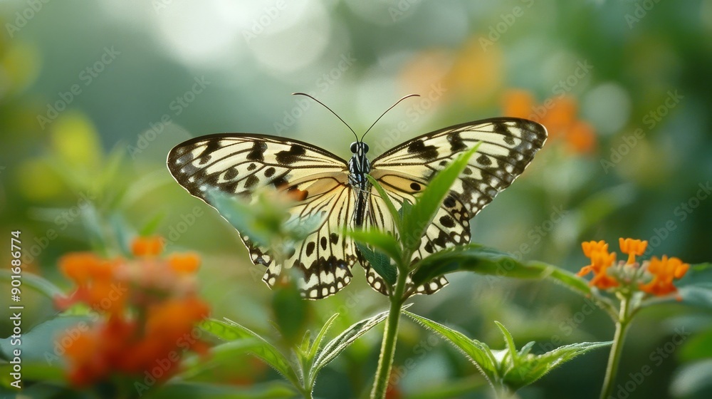 Ethereal Beauty, Space Butterfly Garden of Exotic Species Flourishing in Microgravity. Ethereal Beauty, Space Butterfly Garden of Exotic Species Flourishing in Microgravity.