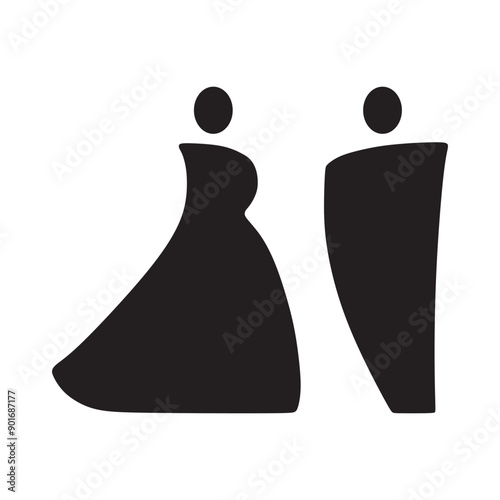 Lavatory and restroom sign for man and women isolated icon graphic vector	