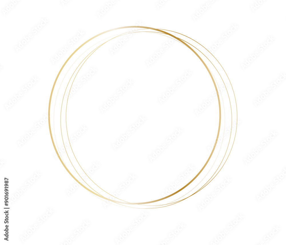 Oval frame isolated on white, Golden frame isolated Oval frame isolated on white, Golden frame isolated