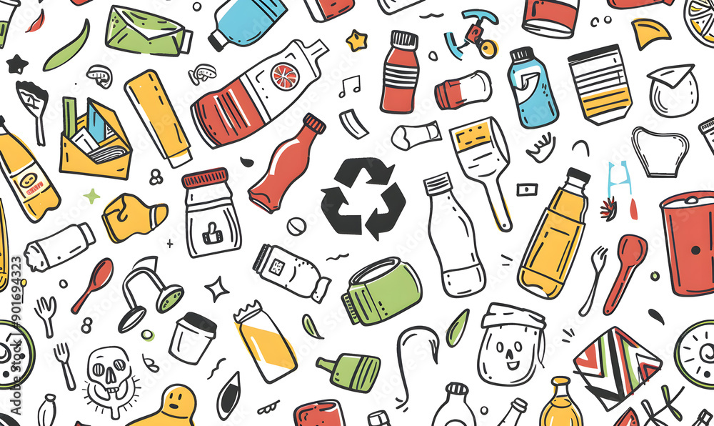 recycle and reuse products concept to keep the world green. recycle and reuse products concept to keep the world green.