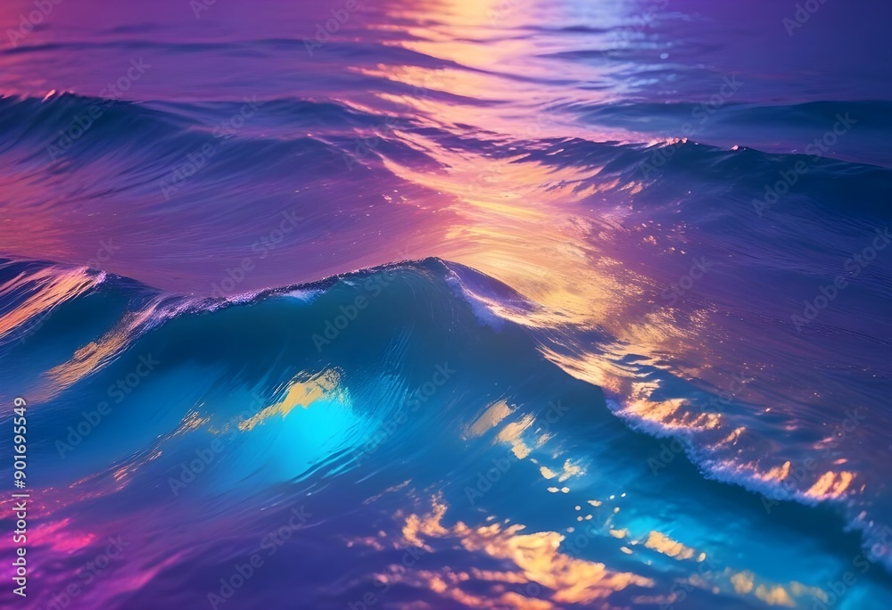 Naklejka premium Water wave texture colorful texture background