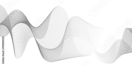 Modern and curved seamless wavy flowing wave lines and glowing moving lines, Curved wavy coloueful lines tech futuristic motion background. abstract Smooth wave vector background layout design. photo