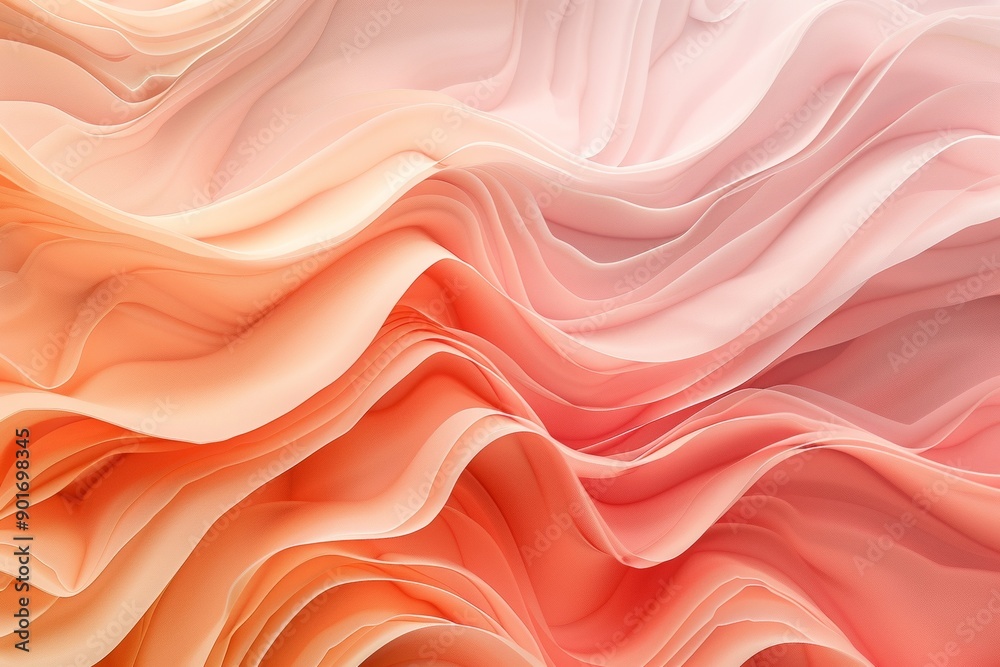 Abstract background with soft peach and pink gradient waves Abstract background with soft peach and pink gradient waves