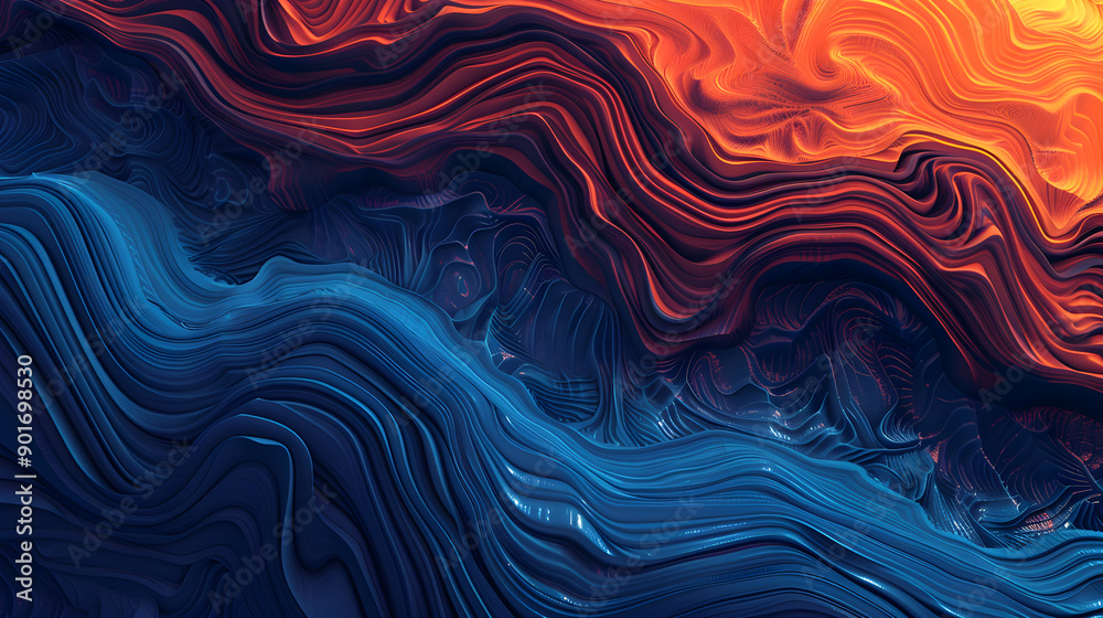 Abstract 3d waves texture background banner - Bold colors, red and blue color swirls wave. Digital illustration for wallpapers, posters and covers. Abstract 3d waves texture background banner - Bold colors, red and blue color swirls wave. Digital illustration for wallpapers, posters and covers.