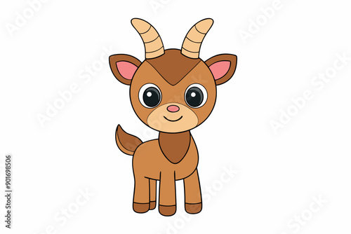 Antelope, Gazelle, and More Wildlife Illustrations Vector, Linocut, Kawaii, Cartoon, Clipart, Line Art Designs.