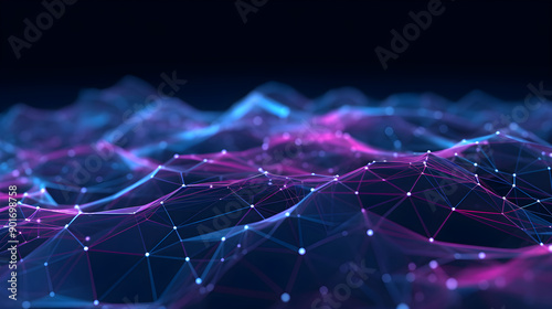 Abstract digital background. Can be used for technological processes, neural networks and AI, digital storage, sound and graphic forms, science, education, etc.