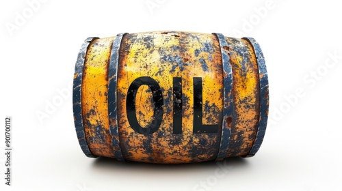 Classy Oil Barrel with Distinctive 'OIL' Mark photo