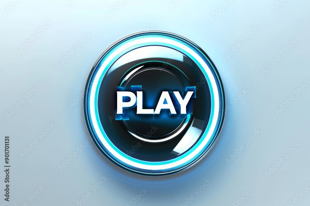 PLAY button white background PLAY button white background