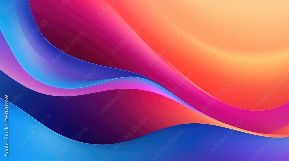 Gradient mesh background with fluid, flowing shapes Gradient mesh background with fluid, flowing shapes
