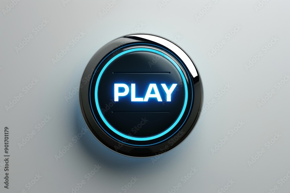 PLAY button white background PLAY button white background