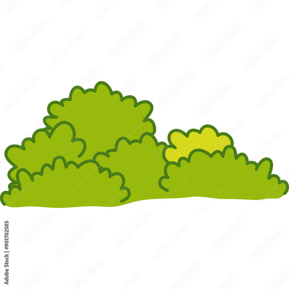 Obraz premium Cute Bush Illustration 