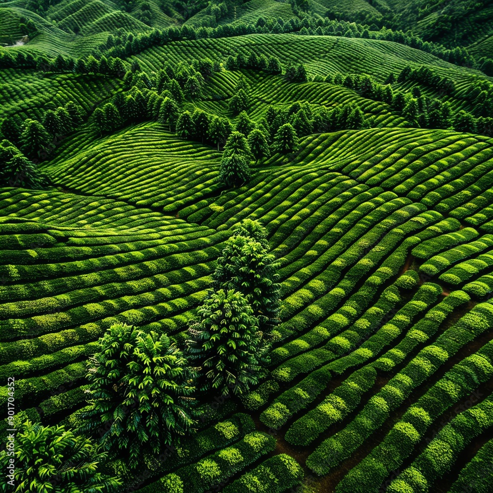 Birdseye view of a diverse coffee agroforestry system, Coffee garden, Agroforestry Birdseye view of a diverse coffee agroforestry system, Coffee garden, Agroforestry