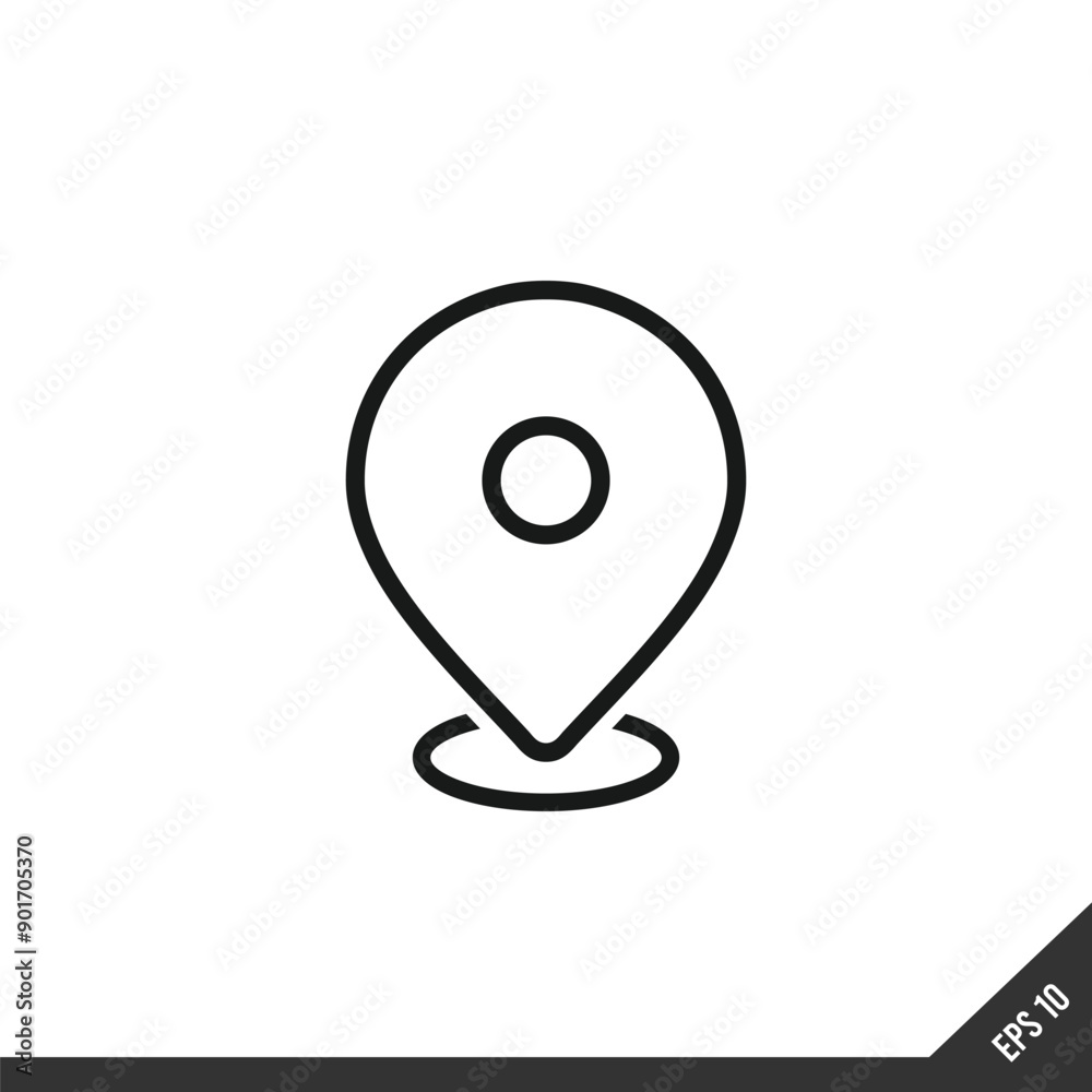 Point location vector on white background Point location vector on white background