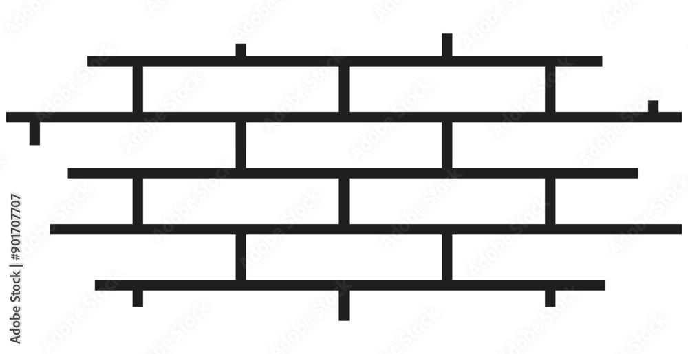 Brick wall background vector illustration, brickwork of construction, brick block wall designed in architecture style, Wall of bricks