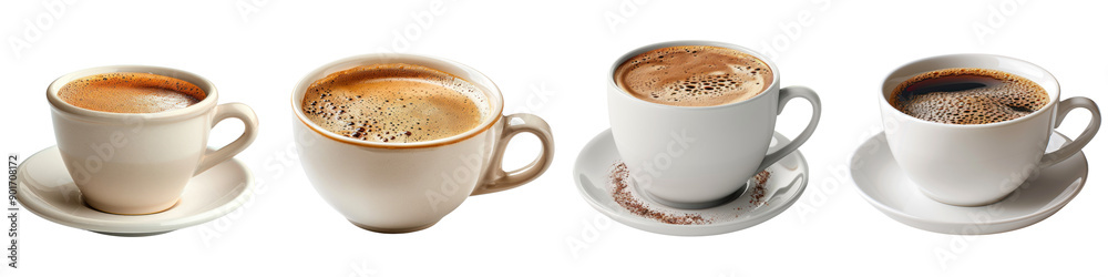 A cup of coffee isolated on a white background. A cup of coffee isolated on a white background.