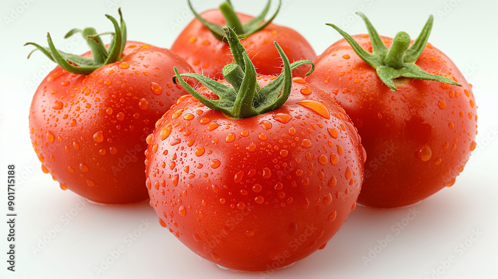 Tomatoes with visible Water Drops Tomatoes with visible Water Drops