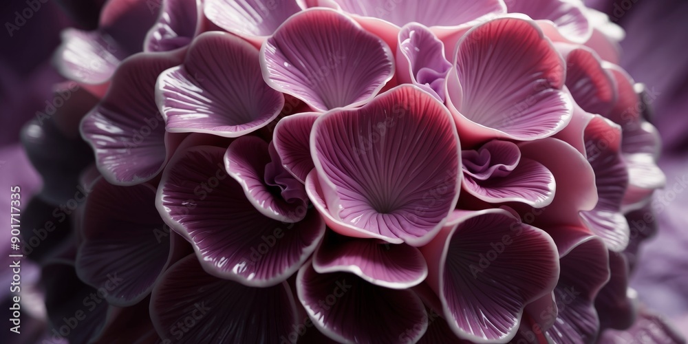 A close-up of a cluster of delicate purple flowers. The petals are soft and velvety, with a subtle sheen. A close-up of a cluster of delicate purple flowers. The petals are soft and velvety, with a subtle sheen.