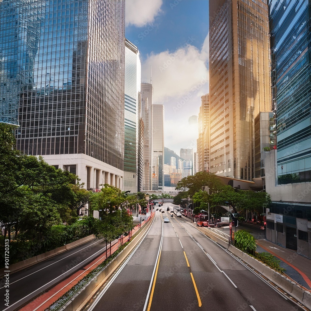 street in Honk Kong, AI generated street in Honk Kong, AI generated