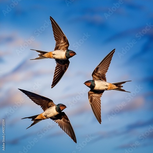 common swallows, AI generated