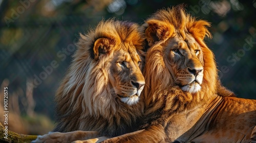 African Majestic Lion Couple