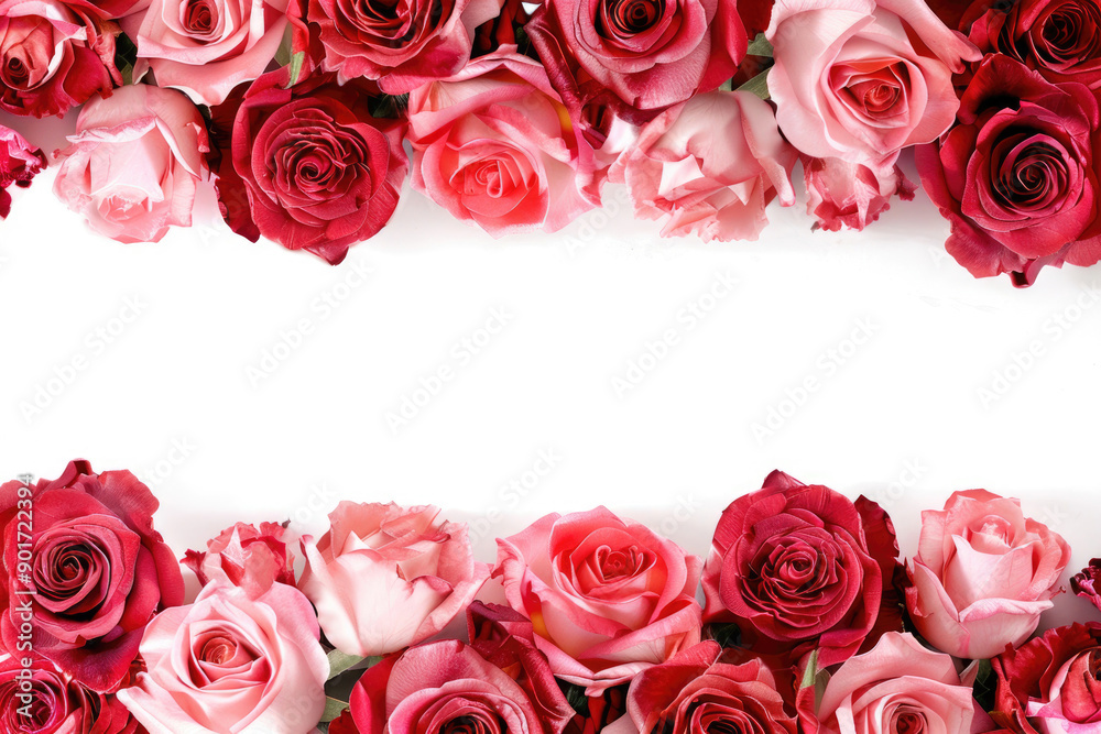 A beautiful rose banner with a white space for text.